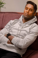 Carbontree Organic Cotton Men Mist Mel Mens Carbon Hoodies