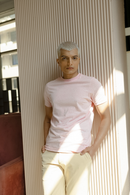 Carbontree Organic Cotton Men Vintage Pink Mel Carbon Lightweight T-Shirt