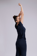 Carbontree Women Mid Night Navy Bamboo Tee