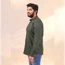 Islands of Loom Organic Cotton Men's Forest Green Rainforest Shirt