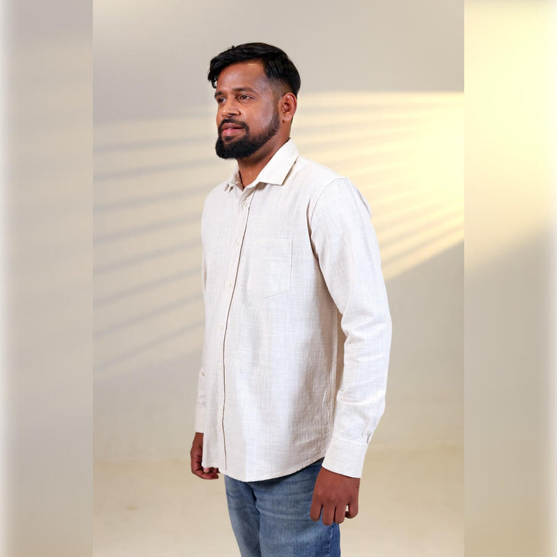 Islands of Loom Organic Hemp Men's Oat Meal Dune Shirt