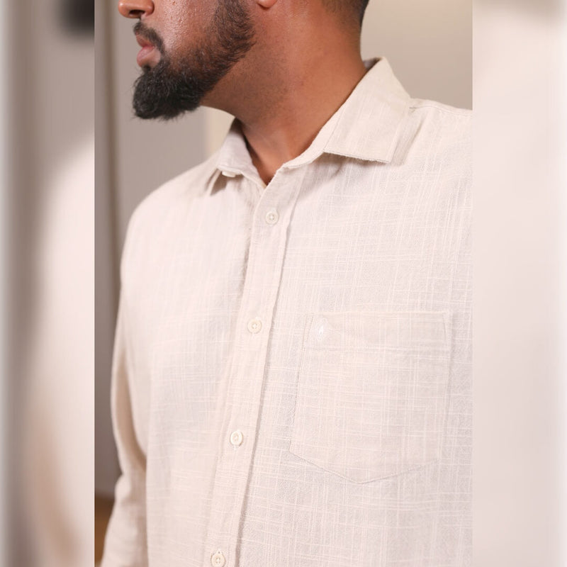 Islands of Loom Organic Hemp Men's Oat Meal Dune Shirt