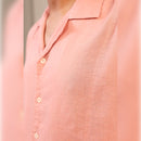 Islands of Loom 90% Organic linen + 10% Ecovero™ Blend Men's Dusty Pink Rose Dust Shirt