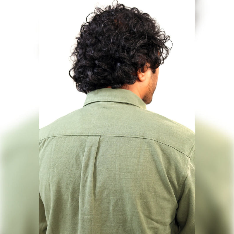 Islands of Loom Organic Hemp Men's Green Avacado Shirt