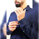 Islands of Loom Organic Cotton Men's Navy Blue Deep Sea Shirt