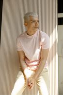 Carbontree Organic Cotton Men Vintage Pink Mel Carbon Lightweight T-Shirt