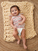 Greendigo Organic Cotton Pack of 2 Jhablas for Newborn Baby Girls - White and Pink