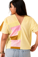 JOD Cotton Relaxed Fit Women Kaftan Top Yellow Signal Top