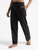 Livbio Organic Cotton & Naturally Dyed Hand Spun & Hand Woven Womens Iron Black Pants