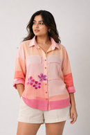 JOD Cotton Womens Pink Gulaal Patched Shirt