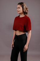 Carbontree Bamboo Women Bold Red Boxy Tee