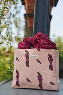 The Conscious Closet Birdie Scrunchie Open Tote Bag