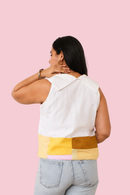 JOD Cotton Womens Yellow Signal Collar Vest