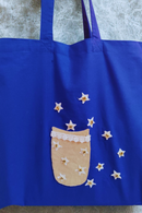 Shakti Kriti Unbleached Cotton Canvas Tote Bag | Women | Blue | Tote bag