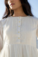 The Loom Art Corn Silk Handwoven Chanderi Silk Dress