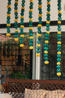 GreenKraft Marigold Handcrafted Bamboo Door Hanging for Decor - Set of 2