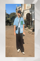 Un Denim  - Light Indigo Half-Sleeved Shirt | Lightweight Denim