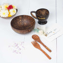 Thenga Eco-Friendly Birthday Gifts/Hampers Set | Includes 1 Teacup, 1 Bowl with Spoon & Fork, and Message Card