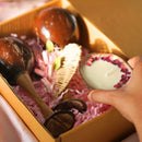 Thenga Eco-Friendly Love Gifts/Hampers Set with 1 Rose Candle, 2 Wine Glasses and a Message Card