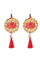 GreenKraft Chakra Lotus Handcrafted Banana Hanging - Set of 2