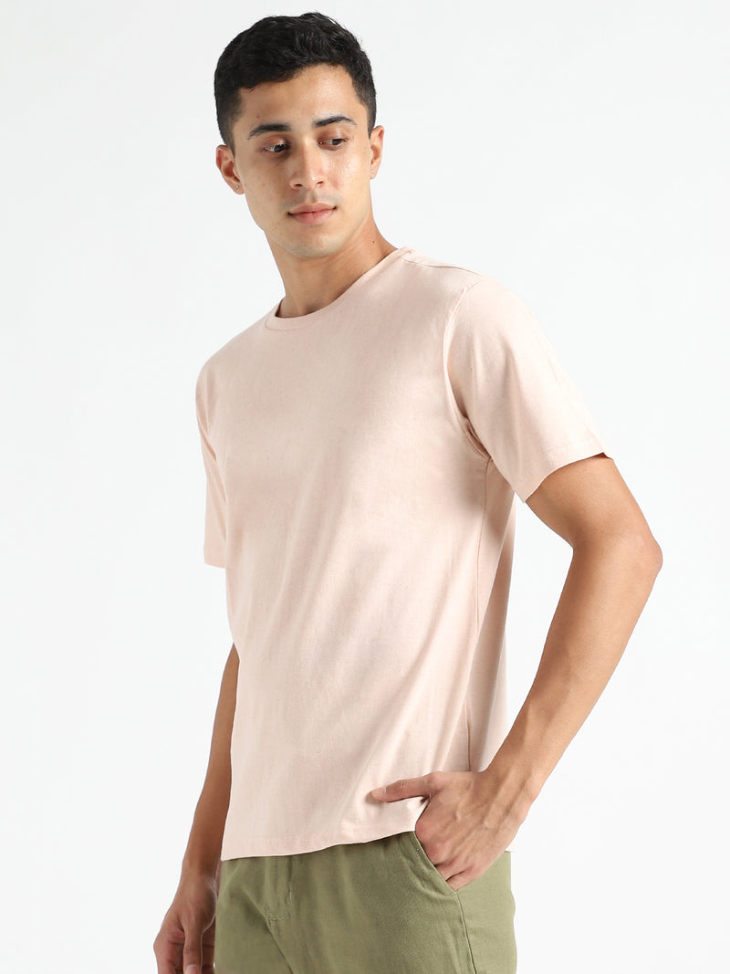 Livbio Organic Cotton & Naturally Fiber Dyed Baby Pink Men's T-shirt