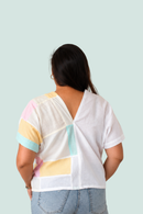 JOD Cotton Relaxed Fit Women Kaftan Top Cross Connection Top