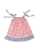 Greendigo Organic Cotton Pack of 1 Frock for Newborn Baby Girls - Pink