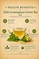 Saakya Tulsi Lemongrass Green Tea | Darjeeling Ayurvedic Blend | 50g