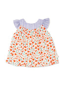 Greendigo Organic Cotton Pack of 1 Frock for Newborn Baby Girls - Off White