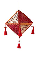 GreenKraft Jhoomar Handcrafted Foldable Bamboo Lantern for Decor
