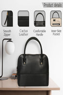 Green Hermitage Theia Vegan Leather Shoulder Bag (Black)