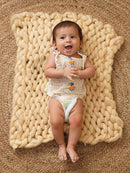 Greendigo Organic Cotton Pack of 2 Jhablas for Newborn Baby Girls - White