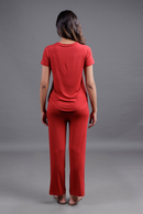 Carbontree Women Bold Red Bamboo Tee