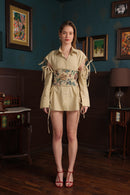 Label Muslin Yellow Petal Corset Shirt