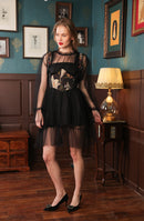 Label Muslin Raven Ruffle Corset Dress Set