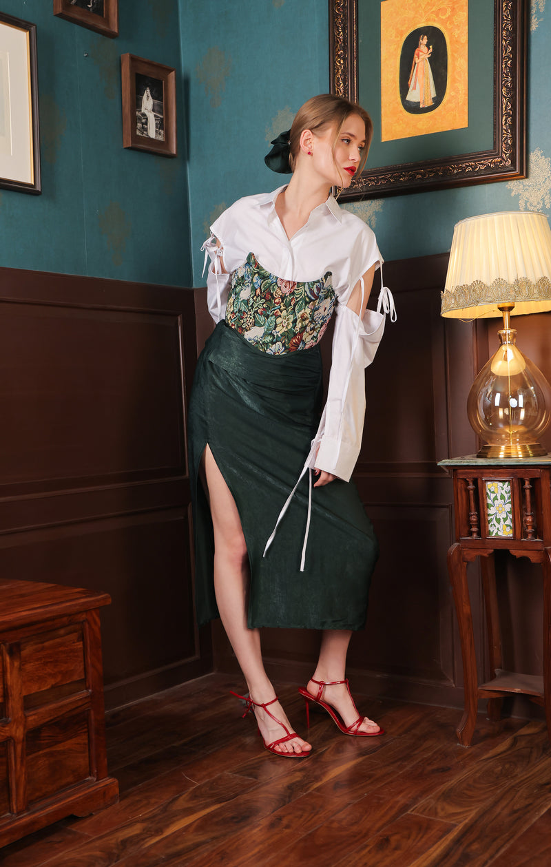 Label Muslin Ivy Drape Skirt Set