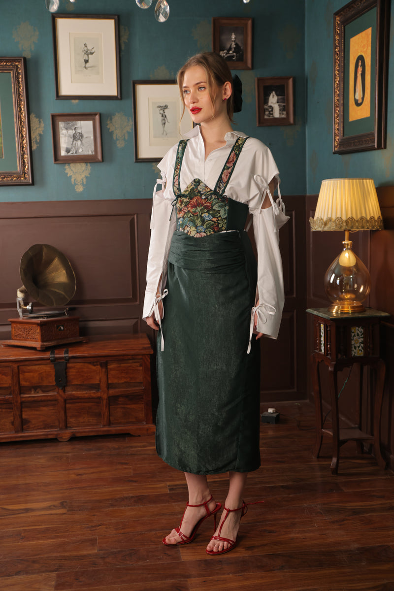 Label Muslin Emerald Poise Skirt Set