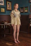 Label Muslin Beige Bella Corset Shirt