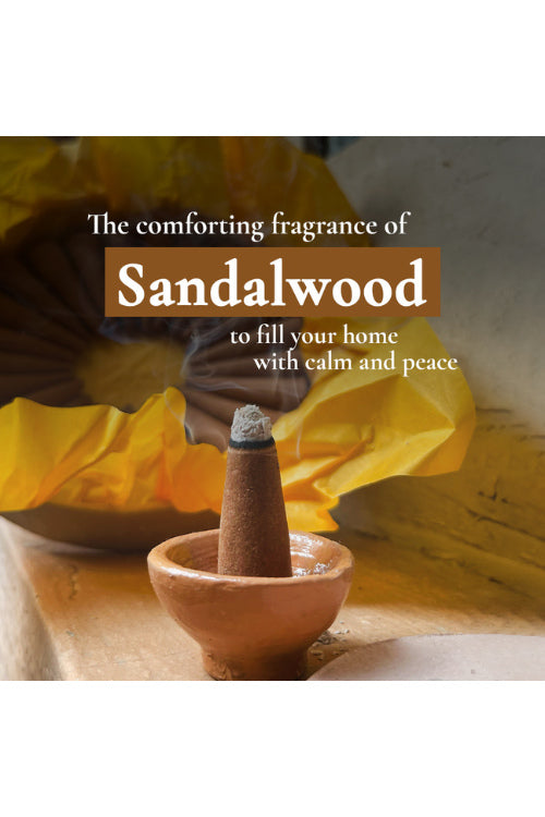 Boond Fragrances Brown Sandali Dhoop - Pure Sandalwood Incense Cones | Pack of 25 incense cones