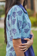 The Conscious Closet Blueberry Haze  Casper Leafy Detachable Dress