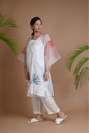 Ethically made pure organza silk jacket with hand embroidery