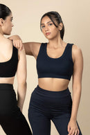 Carbontree Women Mid Night Navy Bamboo Bra