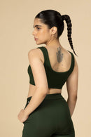 Carbontree Women Pine Green Bamboo Bra