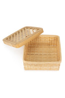 GreenKraft Mira Handcrafted Bamboo Square Box - Set of 3