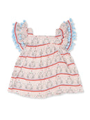 Greendigo Organic Cotton Pack of 1 Frock for Newborn Baby Girls - Pink