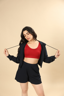 Carbontree Organic Cotton Women Mid Night Navy Comfort Shorts