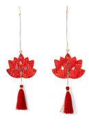 GreenKraft Lotus Handcrafted Bamboo Hanging - Set of 4