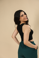 Carbontree Bamboo Women Carbon Black Rib Tank Top