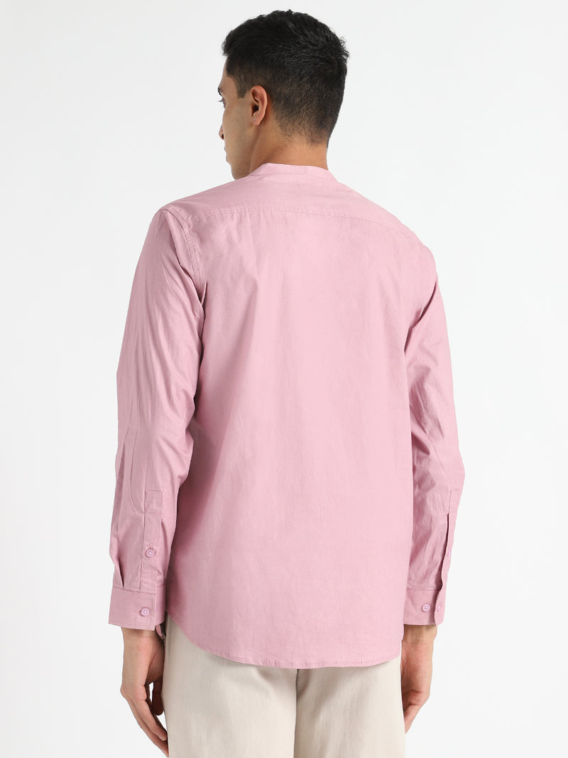 Livbio Organic Cotton & Naturally Dyed Mens Round Neck Purple Haze Shirt
