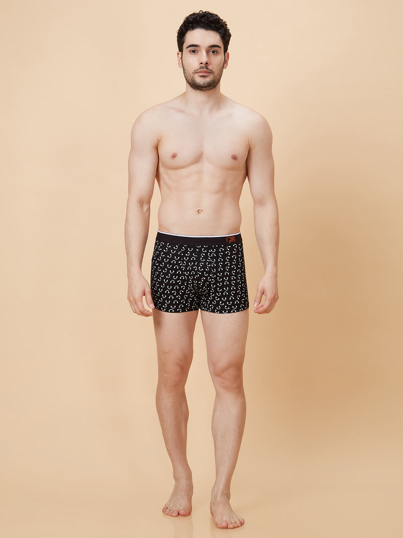 Roar for Good Black Trunks | Headphone Print | Made from Bamboo | Softer than Cotton | Anti odour | No-Marks waistband